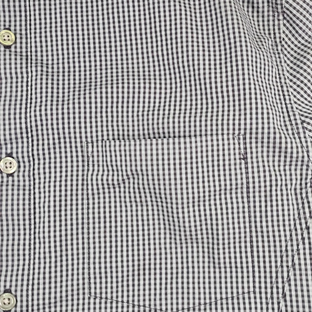 John Varvatos USA Shirt Mens Medium Blue Check Button Down Long Sleeve Cotton - Picture 6 of 11